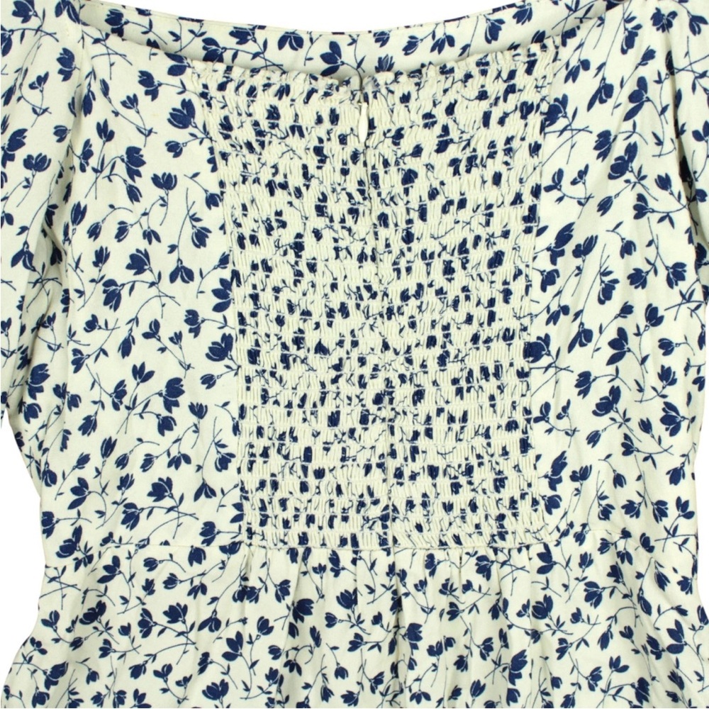 Reformation Rosalie Mini Wrap Dress Sz 12 Long Sleeve Floral Smocked back Boho - Picture 6 of 12